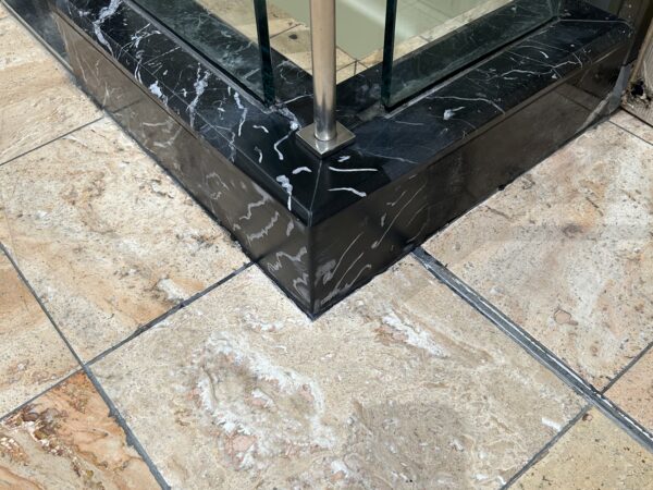 Black Marble Tile Restoration at Luxury Shopping Destination in North Atlanta